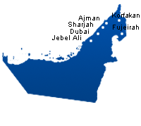 Ports in UAE, Dubai, Sharjah, Ajman, Jebel Ali, Dubai Dry Dock, Fujeirah, Korfakan